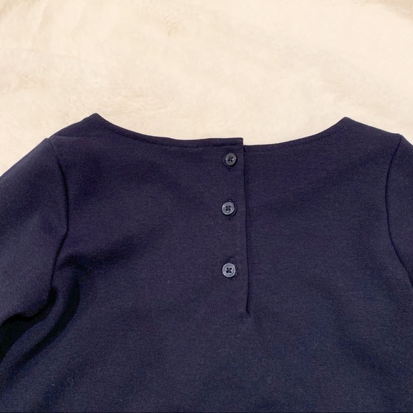 Janie and Jack navy faux fur 3/4 sleeve Size 5 - Picture 6 of 8